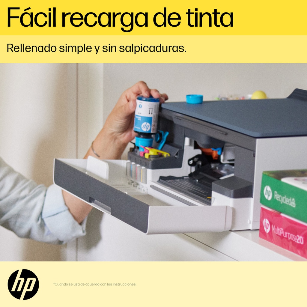 Impresora Multifuncional Hp Smart Tank 525, Tinta Continua, Color, Copia, Escaner (1f3w3a)