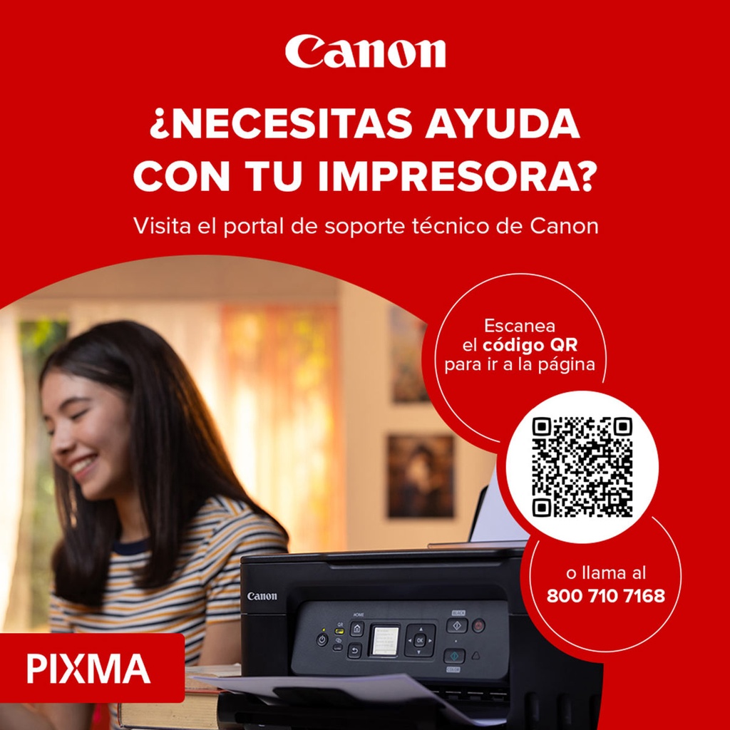 Multifuncional Canon Inalámbrica G3110 Color Negro