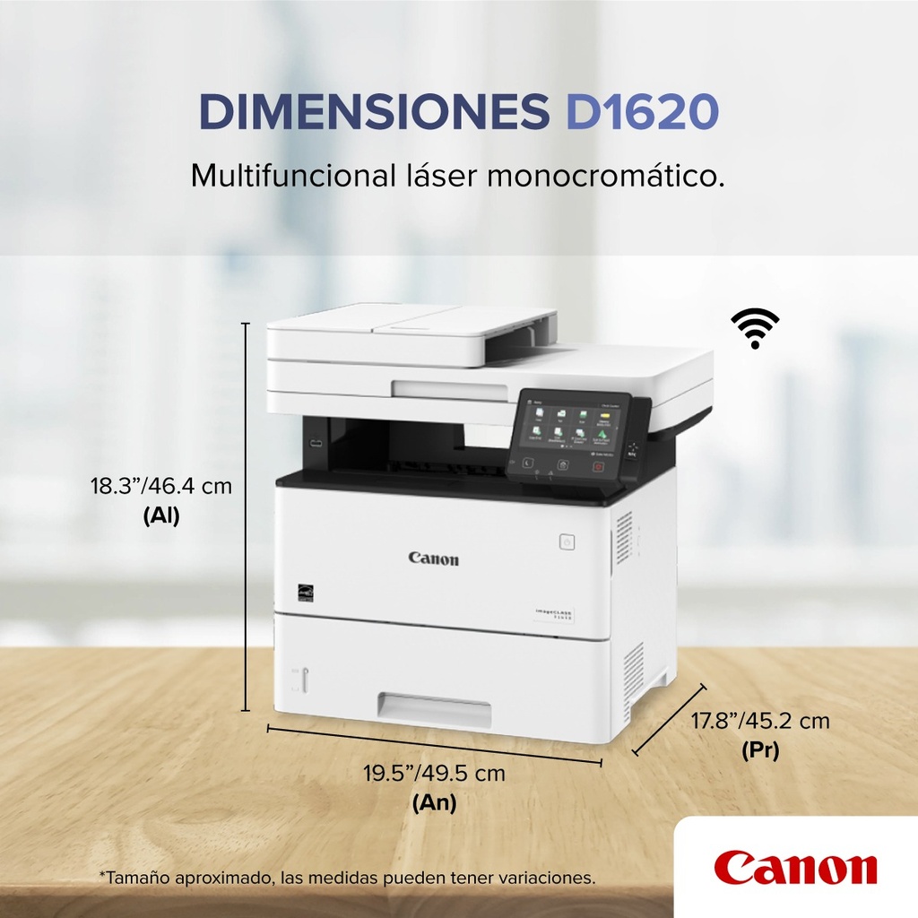 MULTIFUNCIONAL CANON MOD IMAGECLASS D1620 MONOCROMATICA LASER R-2223C024AA 