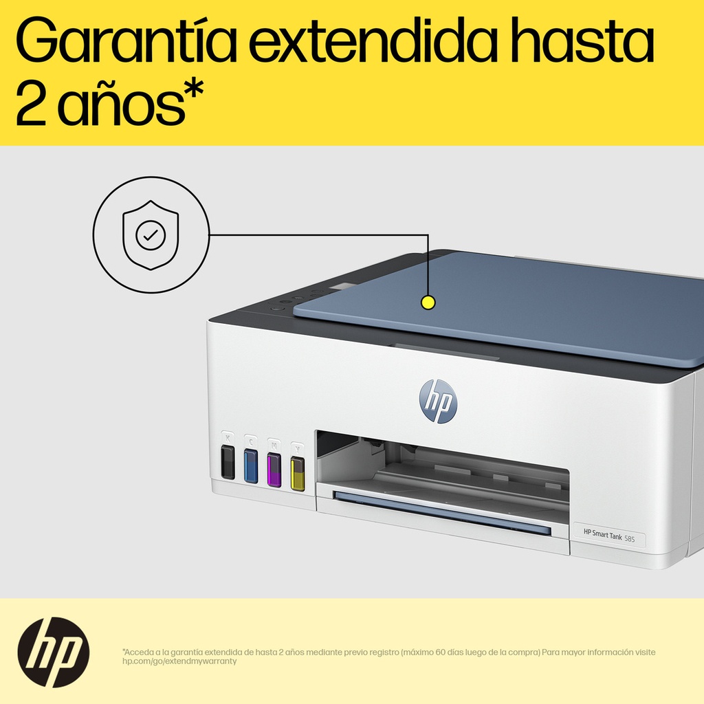 Impresora Multifuncional Hp Smart Tank 585, Tinta Continua, Color, Wi-fi, Smart App, Escaner, Copia (1f3y4a)