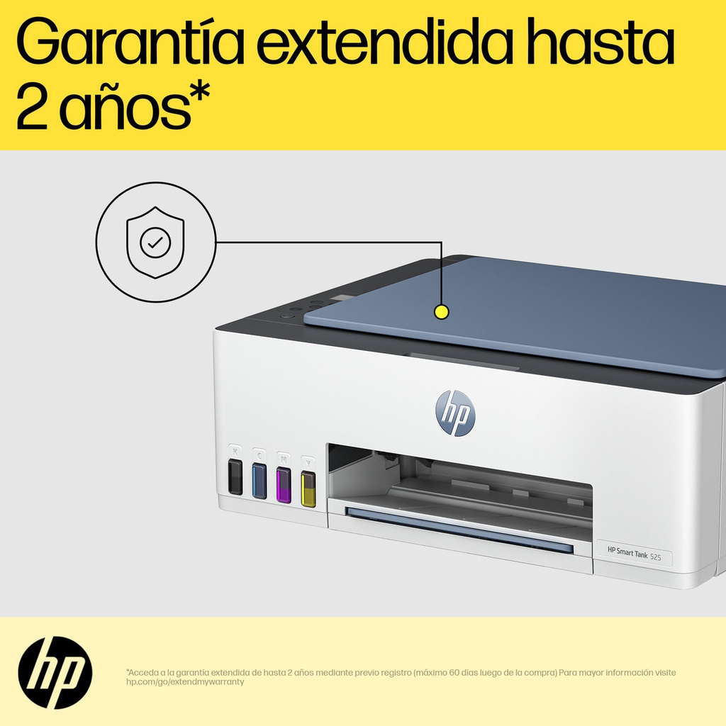 Impresora Multifuncional Hp Smart Tank 525, Tinta Continua, Color, Copia, Escaner (1f3w3a)
