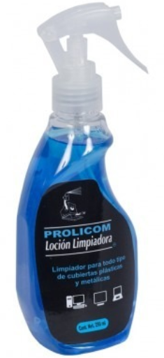 LOCION LIMPIADORA PROLICOM MOD PROLMP020 DE 250 ML AZUL, LIQUIDO, CARCASAS PLASTICAS Y METALICAS PROLMP020 367080