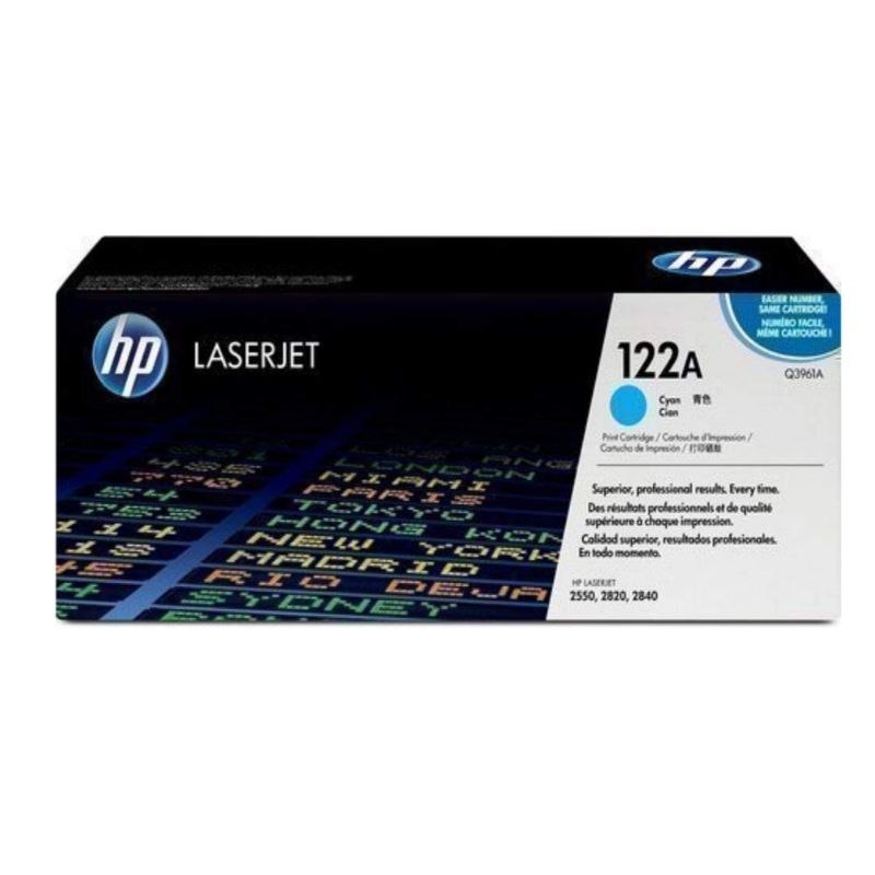 TONER HP MOD 122A, LASERJET 2550L, 2550LN, 2550N, 2820, 2830, 2840 CYAN Q3961A