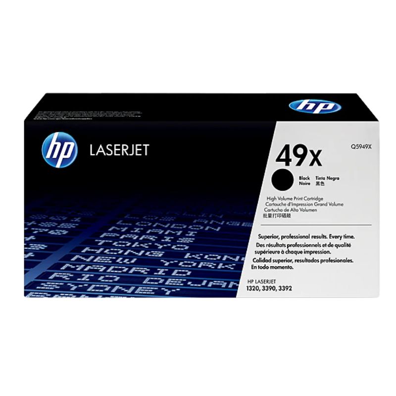 TONER HP MOD 49X, SERIES HP LASERJET 1320, 3390, 3392, 6000 PAGINAS LASER   Q5949X