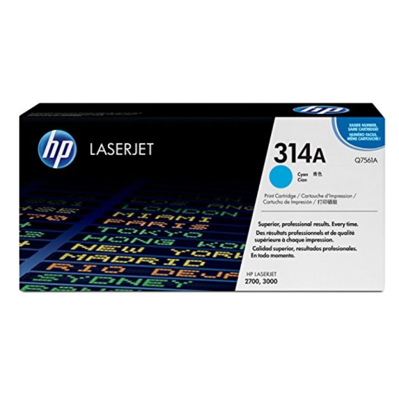 TONER HP MOD 314A, 3500 PAGINAS, SERIES LASERJET 3000, COLOR CIAN Q7561A