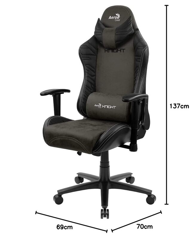 SILLA GAMER AEROCOOL KNIGHT STEEL BLACK. COLOR NEGRO, SILLAER4710562751208