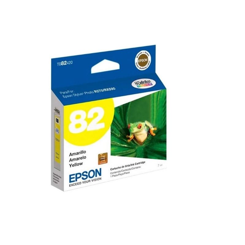 CARTUCHO EPSON MOD 82, T082420 SERIES PHOTO R270/ R290/ RX590/ RX610/ TX700W/ T50 AMARILLO T082420-AL