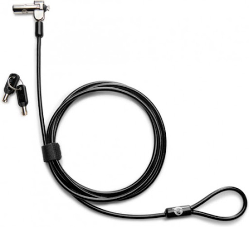 CANDADO CON LLAVE HP T1A62AA PARA LAPTOP, 1.83 METROS, NEGRO T1A62AA