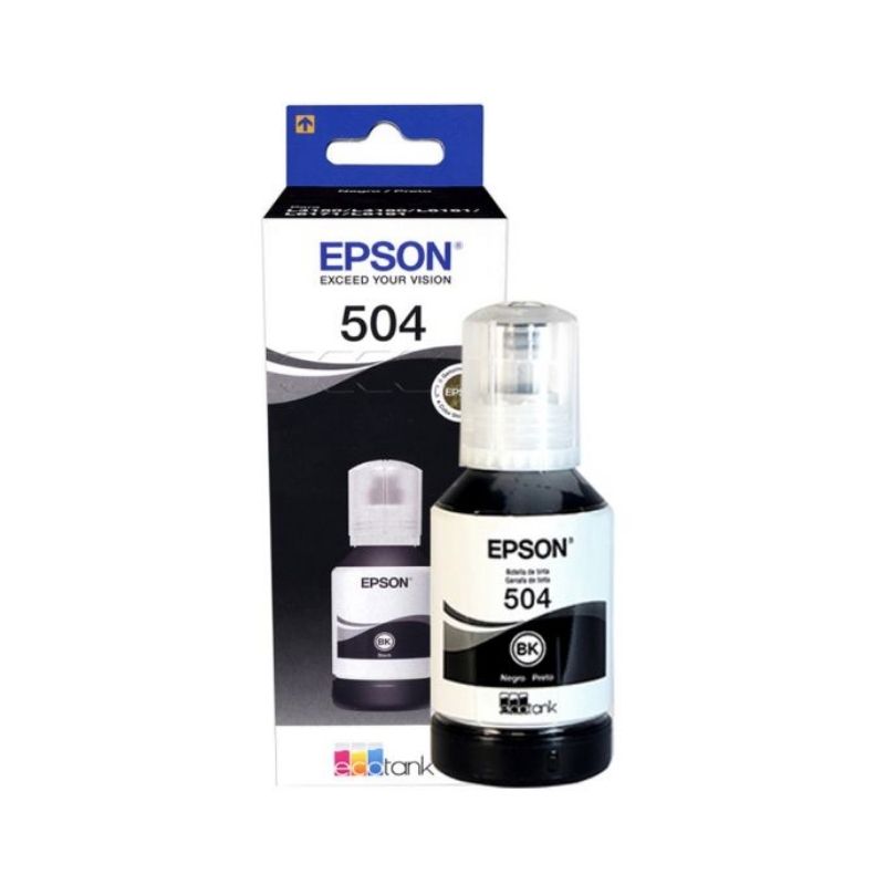 TINTA EPSON MOD 504, 127 ML, SERIES L1450/ L1460, COLOR NEGRO T504120-AL