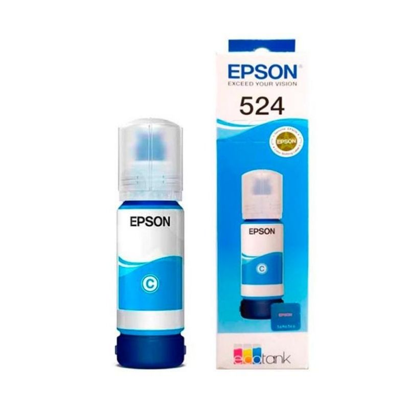 TINTA EPSON MOD T524 ECOTANK L15160/L6490 COLOR CIAN, T524220-AL