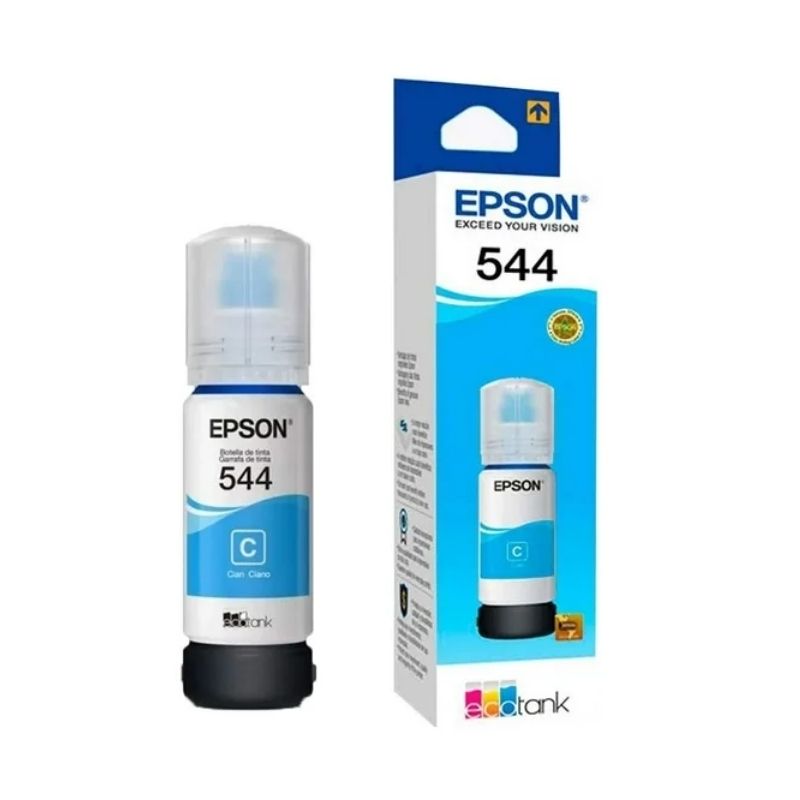 TINTA EPSON MOD 544, SERIES ECOTANK L110 / L3110 /L3150 /L5190, COLOR CIAN    T544220-AL