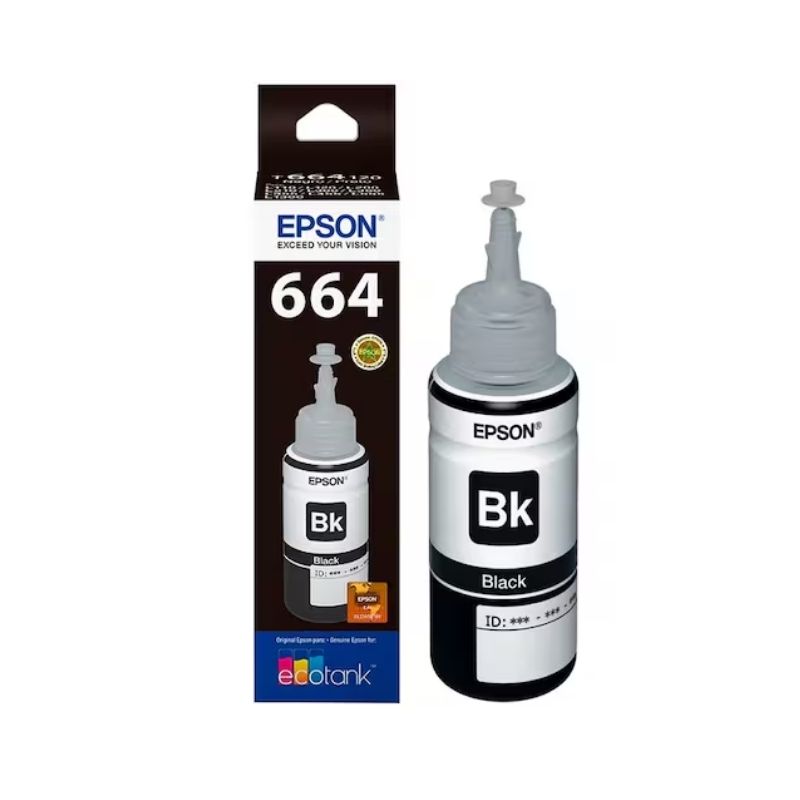 TINTA EPSON MOD 664, SERIES L200 BOTELLA 70ML NEGRO T664120-AL