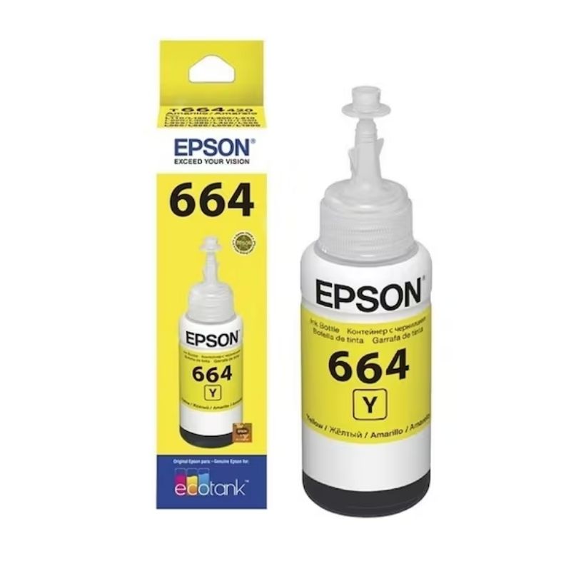 TINTA EPSON MOD 664, SERIES L200 BOTELLA 70ML AMARILLO T664420-AL