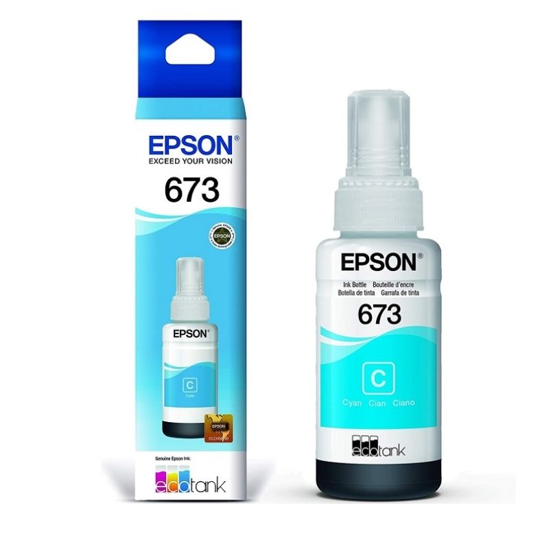 TINTA EPSON MOD 673, SERIES L800 BOTELLA 70ML CIAN T673220-AL