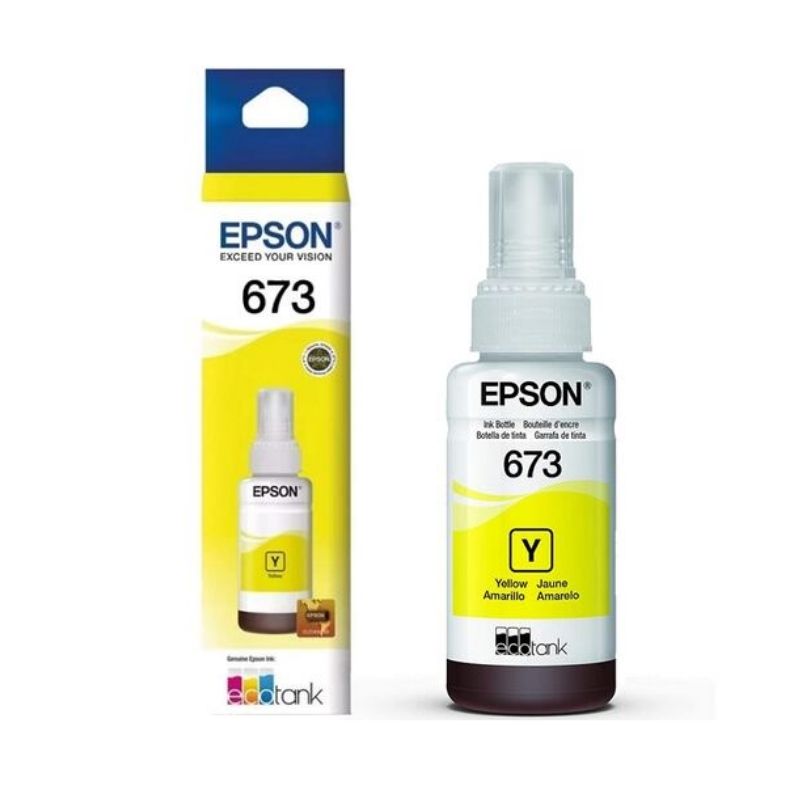 TINTA EPSON MOD 673, SERIES L800 BOTELLA 70ML AMARILLO T673420-AL