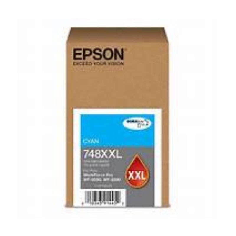 CARTUCHO EPSON MOD T748XXL220-AL, COLOR CIAN, PARA WF-6090, WF-6590, ALTA CAPACIDAD T748XXL220-AL