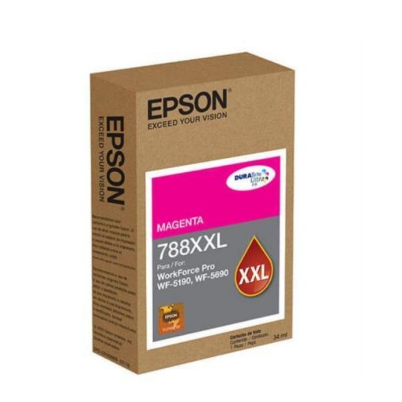 CARTUCHO EPSON MOD T788, SERIES WORKFORCE PRO WF-5110/5190/5620/5690, COLOR MAGENTA T788XXL320