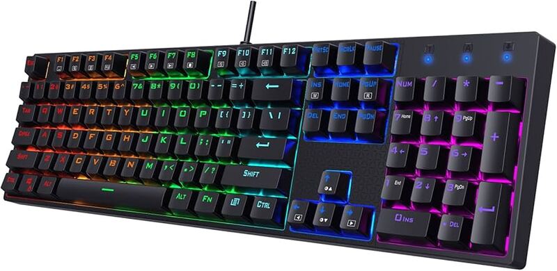 TECLADO MECANICO GAMING TDAGGER CORVETTE, CON PANEL DE METAL DE TECLAS DE INYECCION DE DOBLE DISPARO Y RETROILUMINACION DE FUNCIONAMIENTO DE UN SOLO COLOR, TAMAÑO 353x134.6x37MM, COLOR NEGRO TGK302