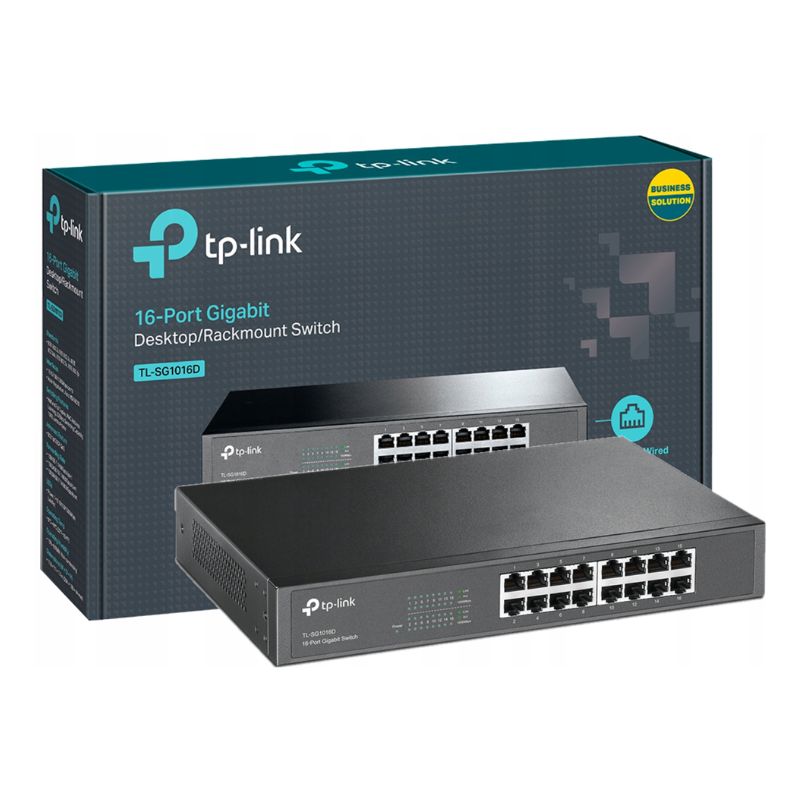 SWITCH TP-LINK MOD TL-SG1016D, 10/100/1000 MBPS, 16PTOS, ESCRITORIO, COLOR GRIS    TL-SG1016D