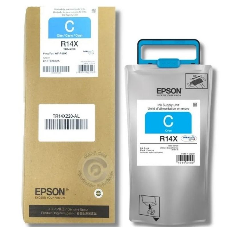 BOLSA DE TINTA EPSON MOD WF-R5690, COLOR CYAN TR14X220-AL