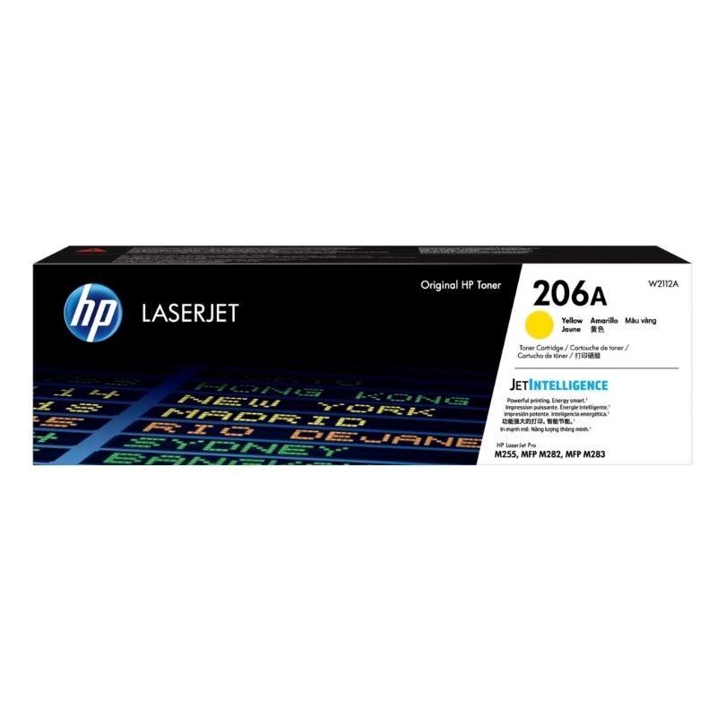 TONER HP MOD 206A, LASERJET W2112A, AMARILLO, PARA HP COLOR LASERJET PRO M283FDW W2112A