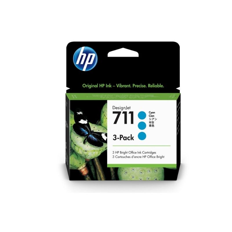 CARTUCHO HP MOD 711, SERIES T120/ T520 CYAN ALTO RENDIMIENTO CZ134A