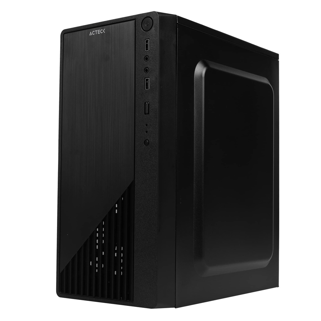 GABINETE ACTECK KIOTO GC240 / MINI TORRE / MICRO ATX, MINI ITX / FUENTE 500W / METAL / NEGRO, AC-932547