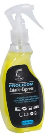 LOCION LIMPIADORA PROLICOM MOD ESTATIC-EXPRESS LIMPIADOR PARA PANTALLAS LAPTOP DE 250ML AMARILLO PROLMP330
