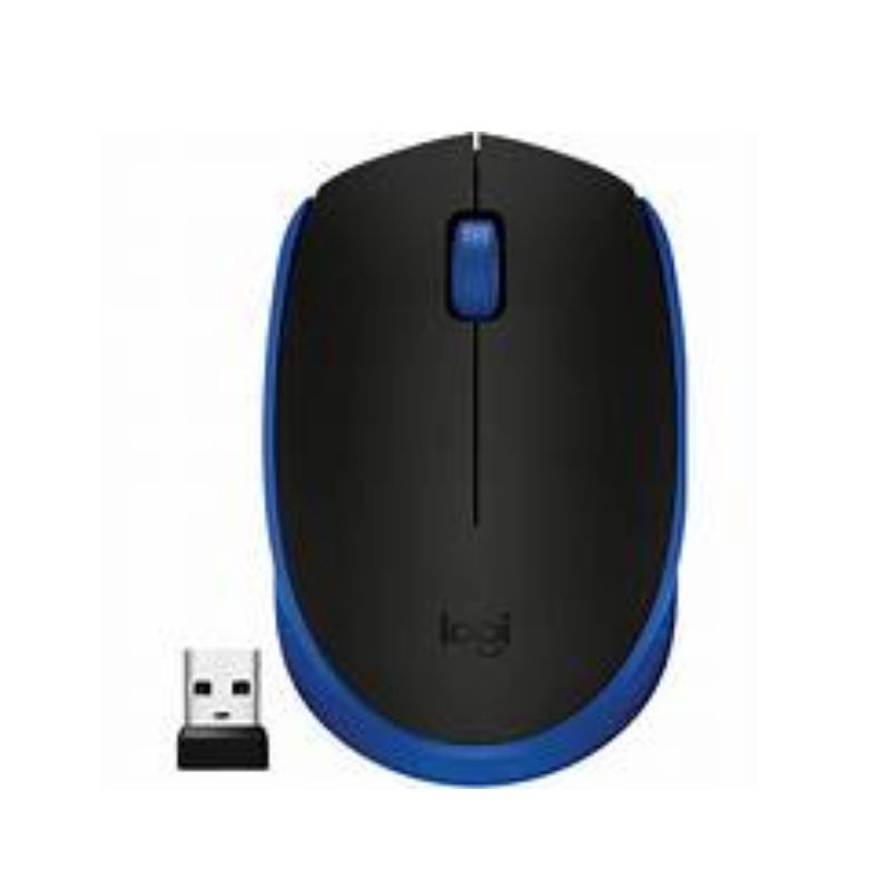 MOUSE LOGITECH MOD M170 INALAMBRICO, RADIOFRECUENCIA, USB, RUEDA DE DESPLAZAMIENTO, SIMETRICO, COLOR AZUL   910-004800