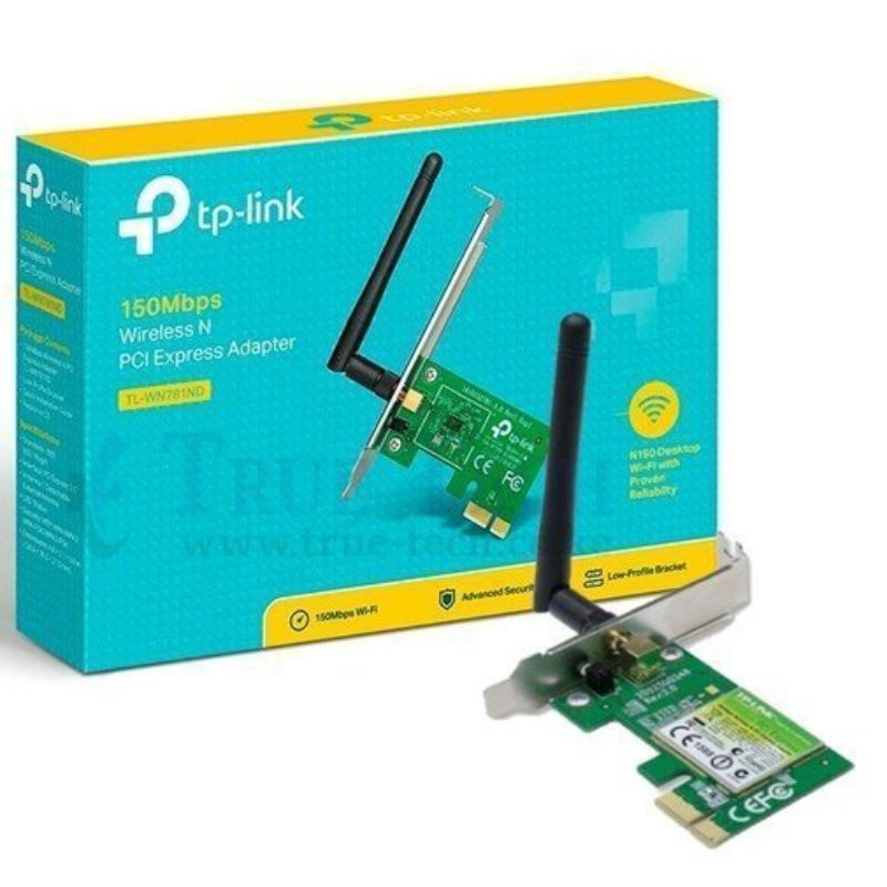 TARJETA DE RED PCI EXPRESS TP-LINK TL-WN781ND, VERDE, 150 Mbit/s    TL-WN781ND