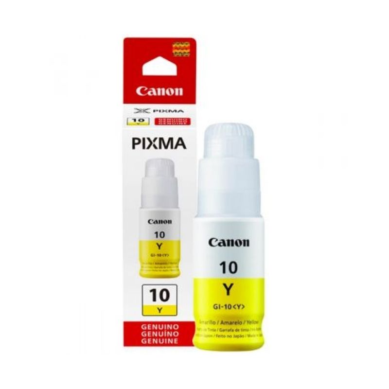 TINTA CANON MOD GI-10 Y, SERIES PIXMA G5010/ G6010/ GM2010, HASTA 6,000 PAGINAS, COLOR AMARILLO 3393C001AA