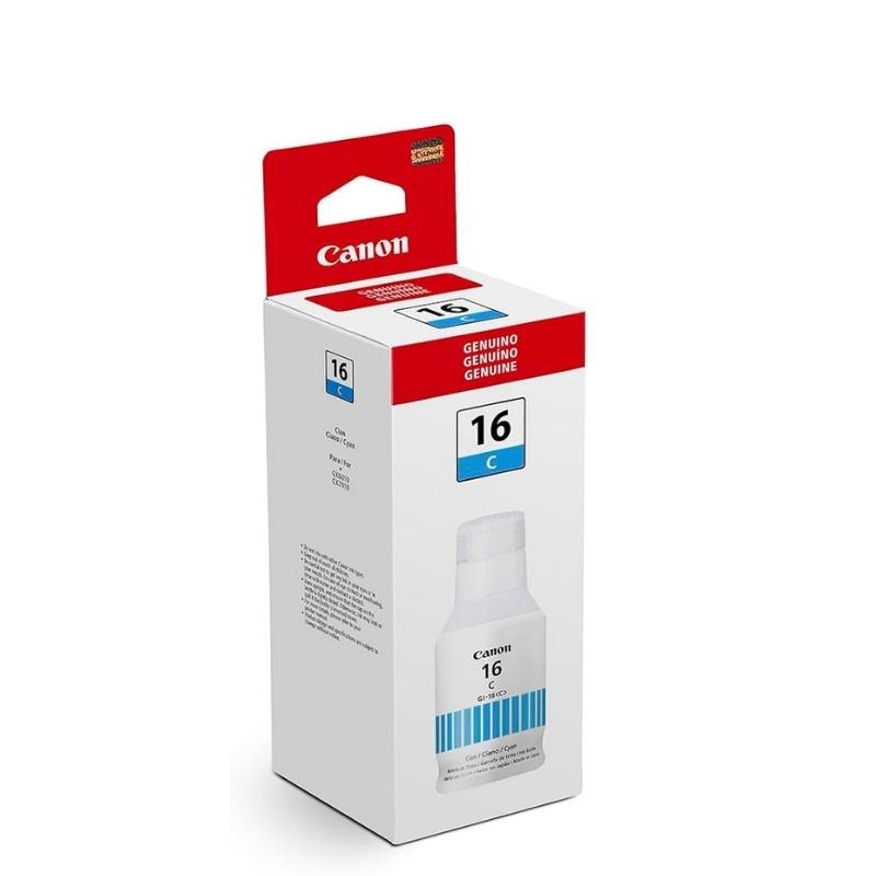 TINTA CANON MOD GI-16C, SERIES MAXIFY GX6010, GX7010, HASTA 14,000 PAGINAS, COLOR CIAN 4418C001AA