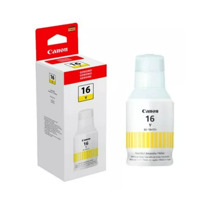 TINTA CANON MOD GI-16Y, SERIES MAXIFY GX6010, GX7010, HASTA 14,000 PAGINAS, COLOR AMARILLO 4420C001AA