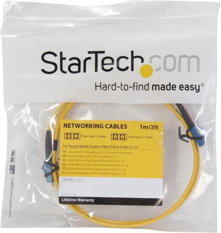 CABLE DE RED STARTECH MOD SMFIBLCLC1, FIBRA OPTICA, 1M, DUPLEX 9/125, LSZH, LC/LC SMFIBLCLC1