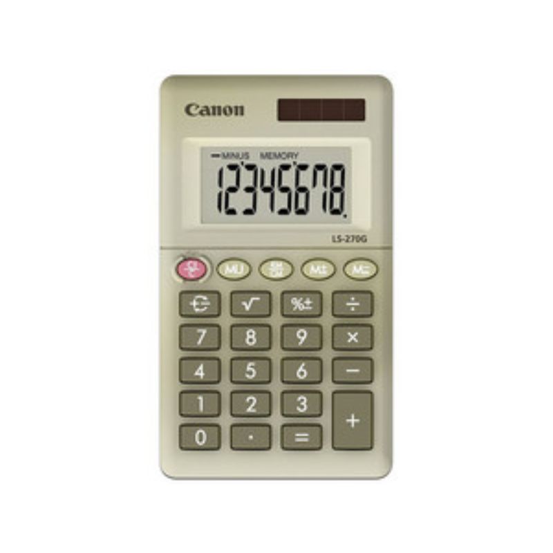 CALCULADORA CANON LS-270G BOLSILLO 8 DIGITOS SOLAR/BATERIA    4640B001AA