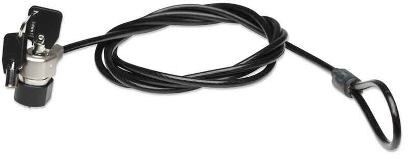 CANDADO DE SEGURIDAD MANHATTAN MOD 440240 PARA LAPTOP, LLAVE, 1.8 METROS, COLOR NEGRO 440240