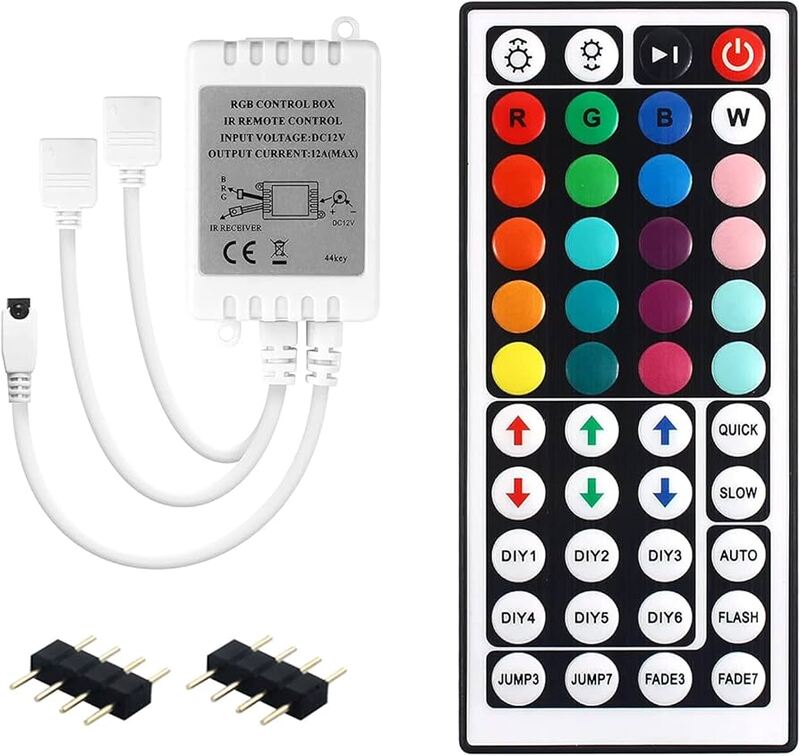 CONTROL DOSYU CONTROL REMOTO Y RECEPTOR CUADRUPLE TIRA LED RGBW 44 TECLAS   DY-RW04