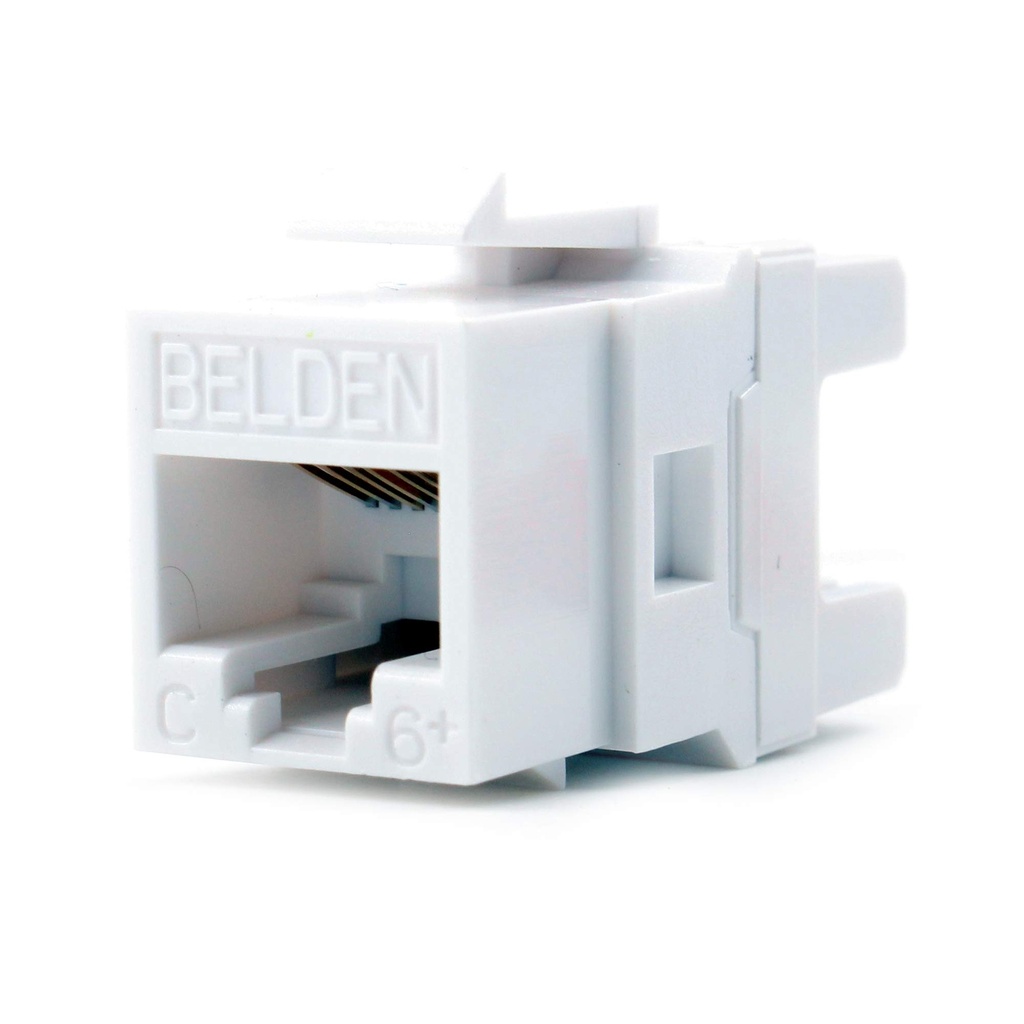 JACK BELDEN MOD CONECTOR JACK 6 AX101320, RJ-45, CAT6, T568A/B, COLOR BLANCO    EC010BEL07