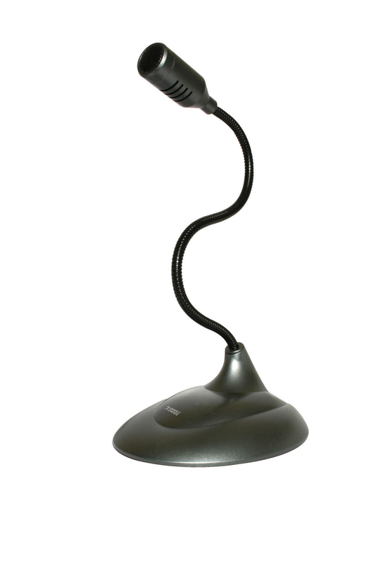 MICROFONO PERFECT CHOICE MOD PC-110279 MICROFONO DE LUJO CON CUELLO FLEXIBLE, ALAMBRICO, COLOR NEGRO PC-110279