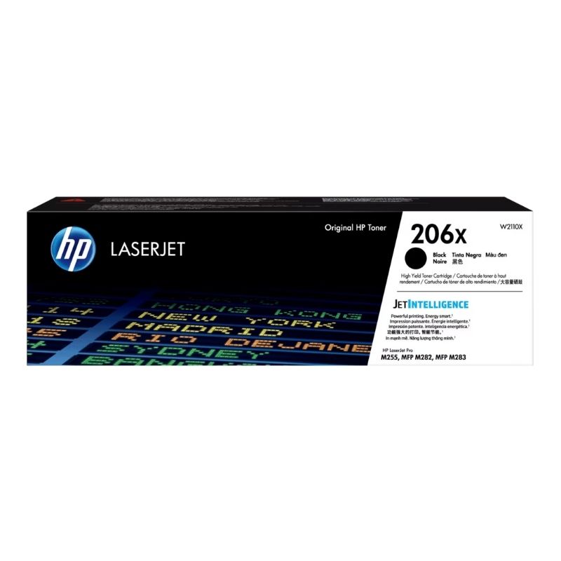 TONER HP MOD 206X, LASERJET W2110X, NEGRO, PARA HP COLOR LASERJET PRO M283FDW   W2110X