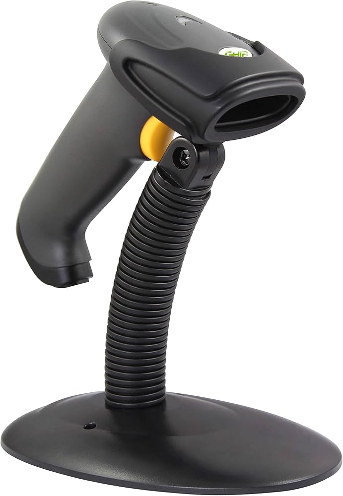 LECTOR DE CODIGOS DE BARRA GHIA GSLB1 LASER 1D CON BASE, USB. R-GSLB1