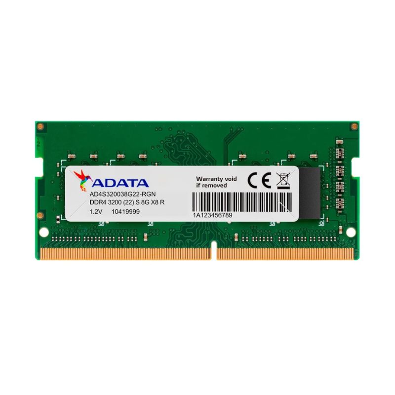 MEMORIA RAM ADATA AD4S32008G22-SGN, 8 GB, DDR4, 3200 MHZ    PC4-25600 SO-DIMM