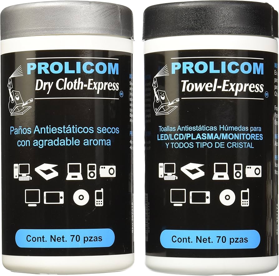 DUO TOALLAS PROLICOM TOALLASDUO70 DUO TOALLAS ANTIESTATICA HUMEDAS Y SECAS 70 PIEZAS