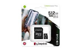  MEMORIA KINGSTON MICRO SD CANVAS SELECT PLUS 512GB UHS-I CLASE 10 C / ADAPTADOR, SDCS2/512GB