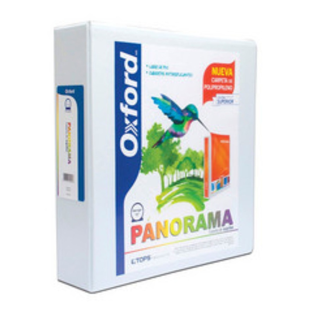 CARPETA PANORÁMICA OXFORD CARTA BLANCA DE 2" HERRAJE "O"     PP02004
