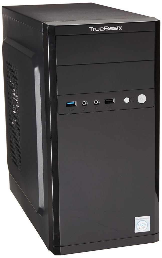 GABINETE PARA COMPUTADORA TRUE BASIX TB-05001, ATX, MICRO-ATX, MINI-ITX, COLOR NEGRO R-TB-05001