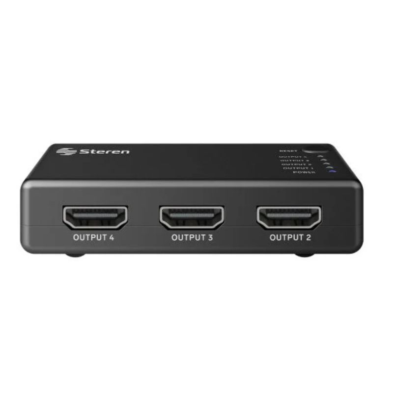 DIVISOR STEREN BOS-404 CON AMPLIFICADOR HDMI UHD 4K DE 4 SALIDAS   BOS-404