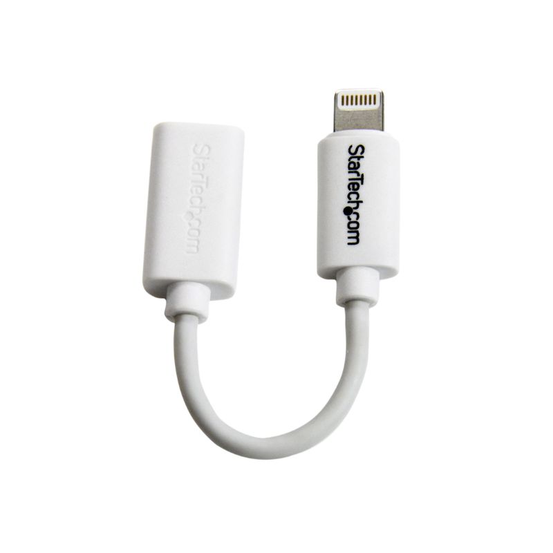 CABLE STARTECH USBUBLTW, ADAPTADOR, USB, CABLE LIGHTNING, COLOR BLANCO   USBUBLTW