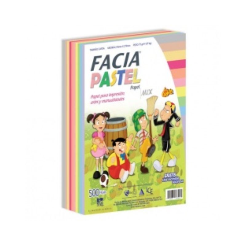 HOJAS DE COLOR COPAMEX FACIA PASTEL CARTA MIX DE10 COLORES 75 GR 500 HOJAS   D2839075011E2SC