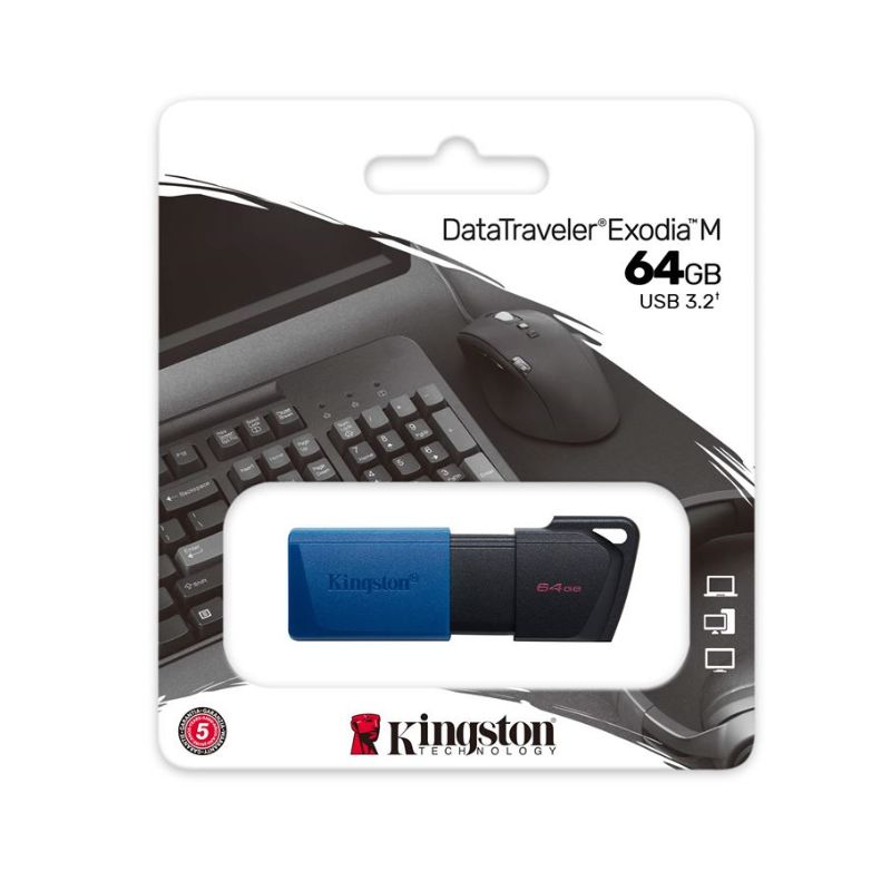 MEMORIA KINGSTON DATATRAVELER EXODIA M, USB 64GB 3.2 GEN 1   DTXM/64GB
